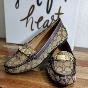[SOLD] Coach A01918 Olive Loafers Shoes Canvas 